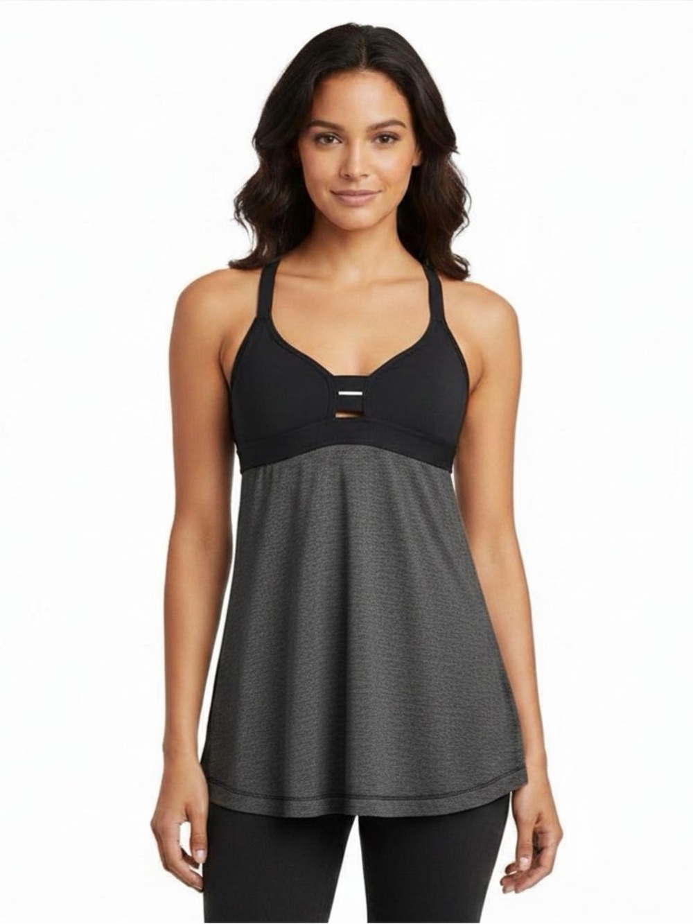 EUC | Lululemon | Babydoll Tank | Black/Gray | Size 4